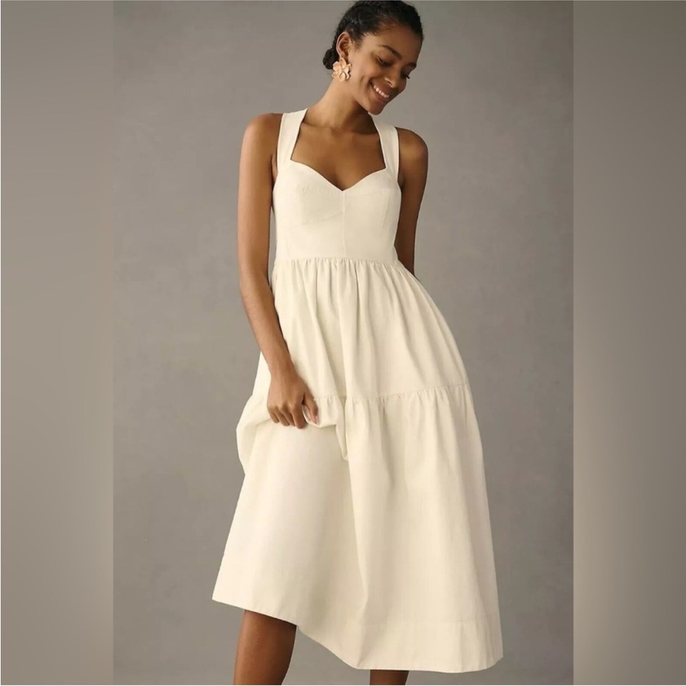Anthropologie Forever that Girl Denim Sweetheart Dress size M